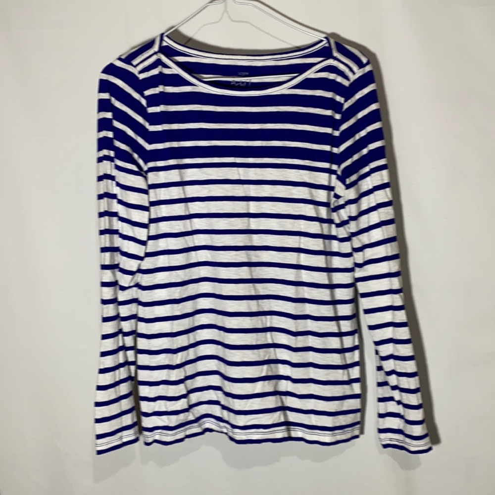 J Crew Artist T Shirt Blue And White Medium